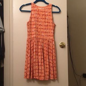 Orange patterned dress